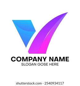 logo, design, mark, letter, logotype, minimal, monogram, gradient, modern, minimalist, abstract, vector, flat, wordmark, graphic, icon, sign, element, concept, symbol, shapes, alphabet, Letter v