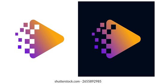 Logo Design Medien Moderne digitale Wachstumstechnologie Vektor