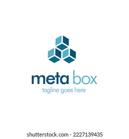 meta box de diseño de logotipo - logotipo técnico - archivo vectorial de meta logo.eps