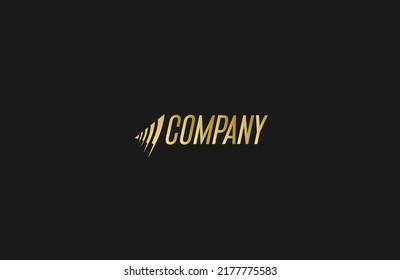 logo design with minimal road segments in modern golden elite color