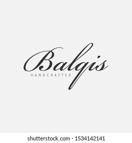 Logo design minimalist flower monogram on white background
