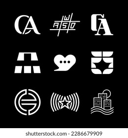 logo design minimalist simple modern bundle