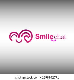 logo design for mobile app with pink color. vector illustration