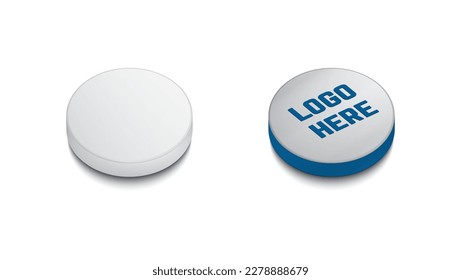 logo design mockup, Creem box mockup vector, 3d mockup design