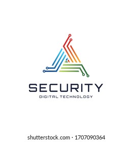logo design modern advanced digital security technology
