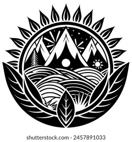 Logo design of modern, botanical, eco friendly, Islamic festival, industrial grade, home cleaning product business, geometric, harmony, flair, futuristic, cosmic, cultural, decoration and abstract.