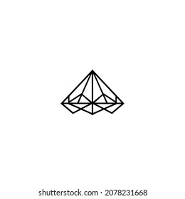 Logo design with modern diamond symbol