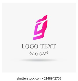 Logo design modern letter shape initial FY