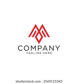 Logo design with a modern M icon