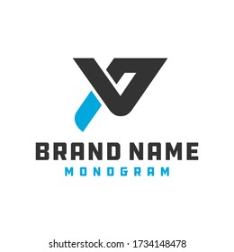 diseño de logotipo letra del logotipo de monograma moderno