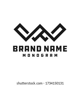 logo design modern monogram logo letter W