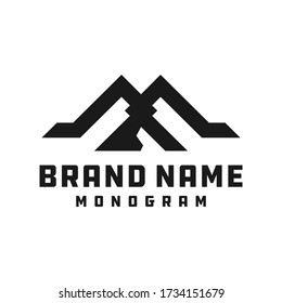 logo design modern monogram logo letter MA