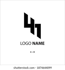 Logo Design Monogram - 4H
