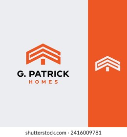 Logo design of monogram G in vector for construction, home, real estate, building, property. Minimal awesome trendy professional logo design template do using adobe illustrator