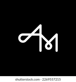 AM Logo Design, AM Monogram, Initials AM Logo, Letter AM Logo