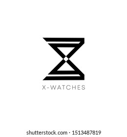 logo design with a monogram letter x in black color