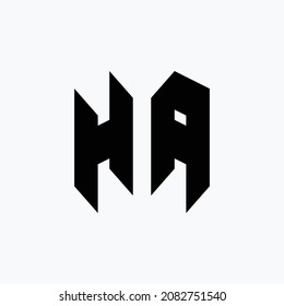 un diseño de logotipo con un monograma de las letras n y un