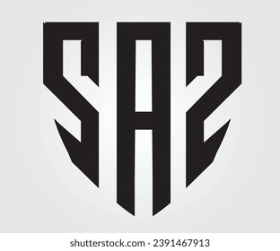Logo design monogram SAS vector art