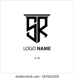 Logo Design Monogram - SR