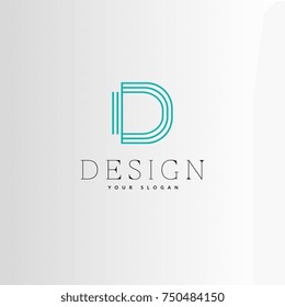 Logo design. Monogram symbol.  D letter symbol template.