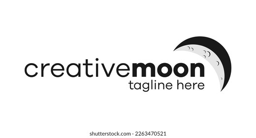 logo design moon vector illustration