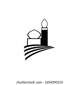 diseño del logo material vectorial de la mezquita