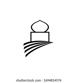 Logo design mosque vector stock