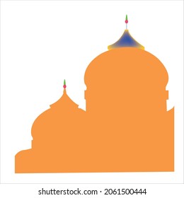logo design of Mosque.Mosque vector art illustration.Islamic logo design.Mosque icon design template