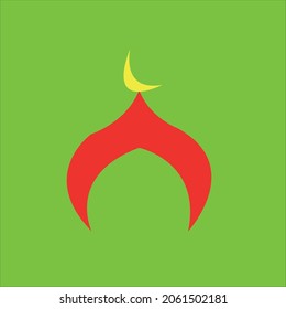 logo design of Mosque.Mosque vector art illustration.Islamic logo design.Mosque icon design template