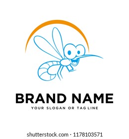 logo design mosquito vector template