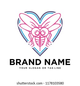 logo design mosquito vector template