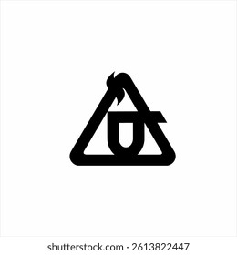 Logo design of a mountain and a cup of hot coffee.