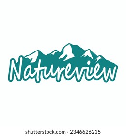 logo design with mountain view image