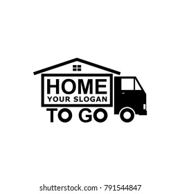 logo design moving house vector 