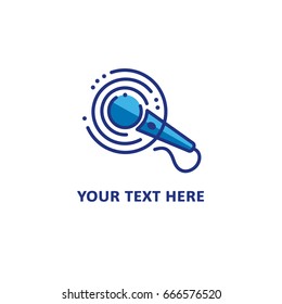 logo design for music or broadcasting related business. Emitting sound