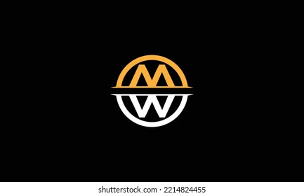 Diseño del logotipo del icono creativo de MW WM