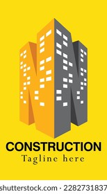 Diseño de logotipo de N, en vector para construcción, vivienda, inmueble, construcción y propiedad. Diseño de logotipo profesional de negocios minimalista 