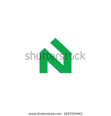 Logo design of N in vector for construction, home, real estate, building, property. Minimal awesome trendy professional logo design template on white background.