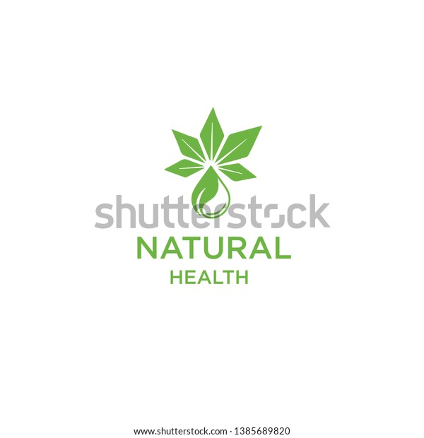 Logo Design Natural Health Stock Vector (Royalty Free) 1385689820