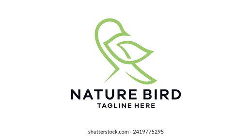 logo design nature bird, logo design template symbol idea.