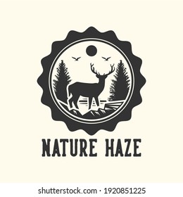 logo design nature haze flat illustration