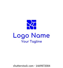 Logo design nature stone for company and business