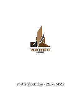 logo design with negative space style real estate, architecture, construction, real estate logo. 