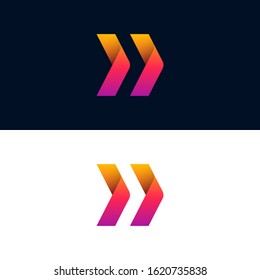 logo design next icon modern gradation template