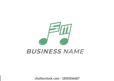 nota de diseño de logotipo melodía y piano
