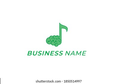 Logo-Design Noten Musik und Gehirn