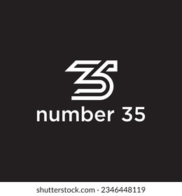 diseño logo número 35 ,35 diseños Imagen vectorial, número 35 diseño logo vectorial imagen