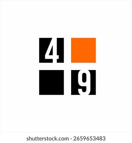 Logo design for the number 49 with a window symbol concept.