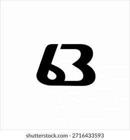 Logo número de diseño 63 con letra B concepto.
