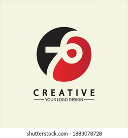 ilustración del vector de imagen número de diseño de logotipo 76